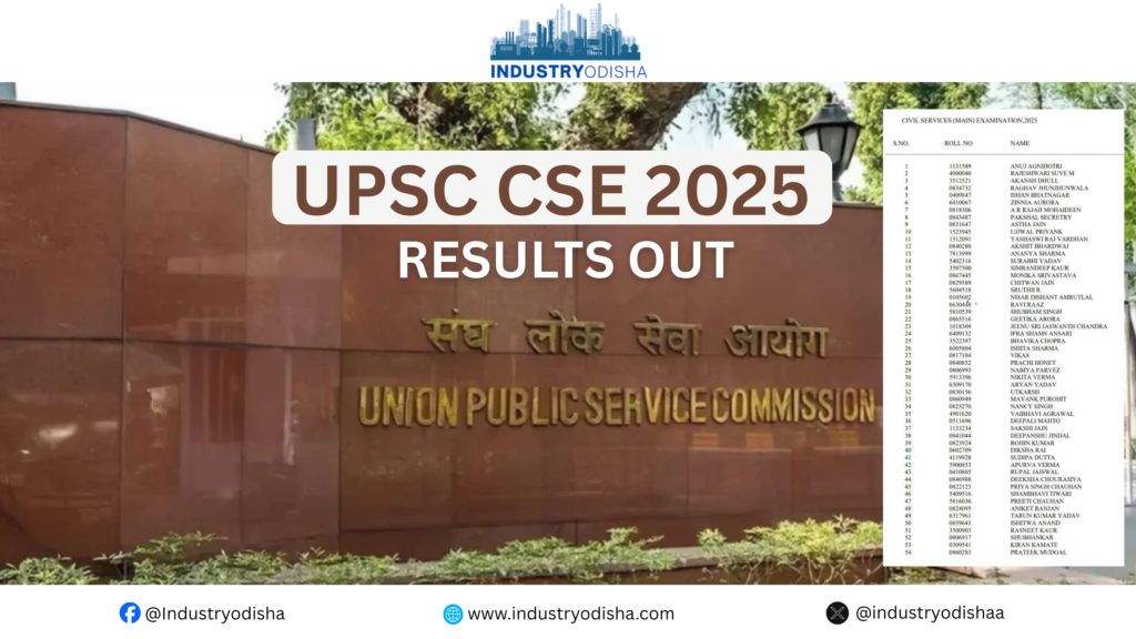 UPSC CSE 2025 Results Out